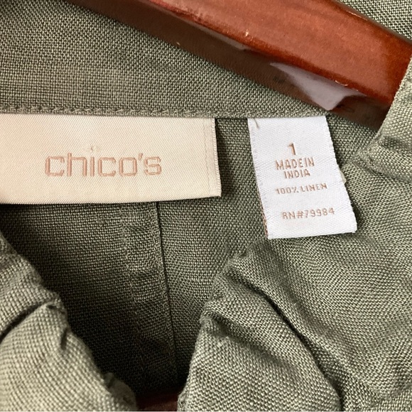 Chicos Olive Green Women's  casual Jacket - Picture 3 of 3